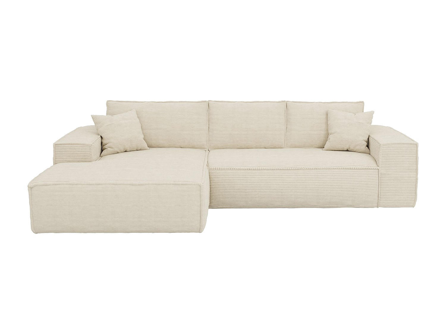 SCHLAFSOFA - 6 Personen - stoff - beige Amelia - Beige, Textil (320/80/165cm) - Vente-Unique