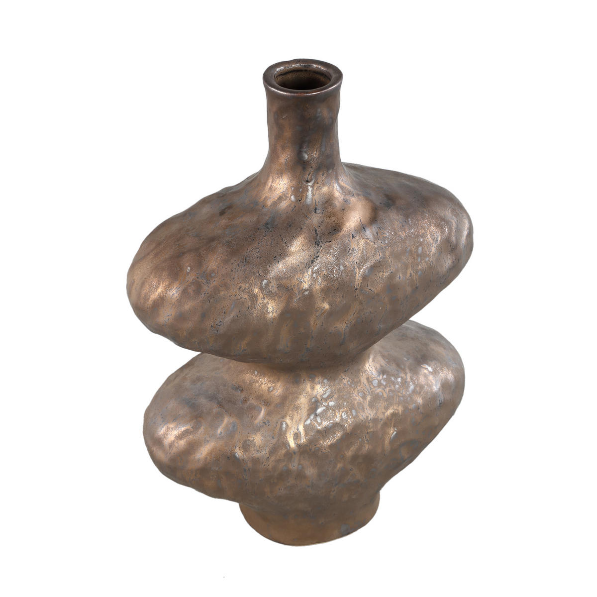 VASE Chelsean Braun 28/16/40cm - Braun, Keramik (40cm) - PTMD Collection