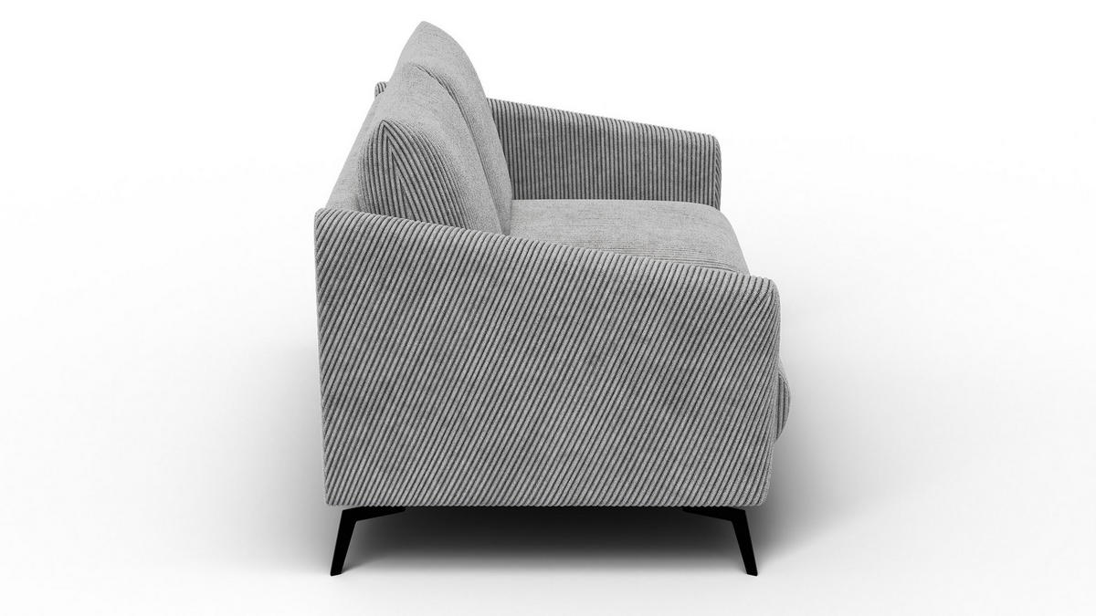 SOFA VILT 2-Sitzer, hellgrau - Hellgrau/Schwarz, Holzwerkstoff/Textil (142/89/94cm) - Courtois Laville