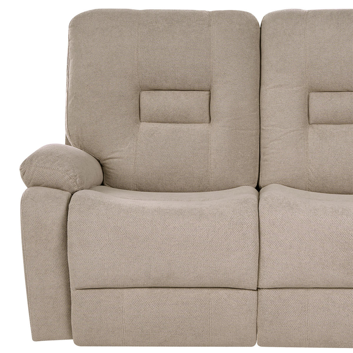 SOFA manuell verstellbar 2-Sitzer Stoff Taupe Bergen - Taupe, Textil (146/101/73cm) - Beliani