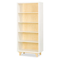 STANDREGAL Lydia weiß / Kiefer 80 / 40 / 180cm - Weiß/Kieferfarben, Holz/Holzwerkstoff (80/180/40cm) - Feldmann-Wohnen