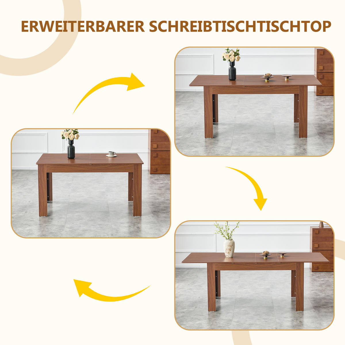 AUSZIEHTISCH Nussbaumfarben 220/88.5/77 cm - Walnussfarben, Holz (88.5/220/77cm) - PANGIVO