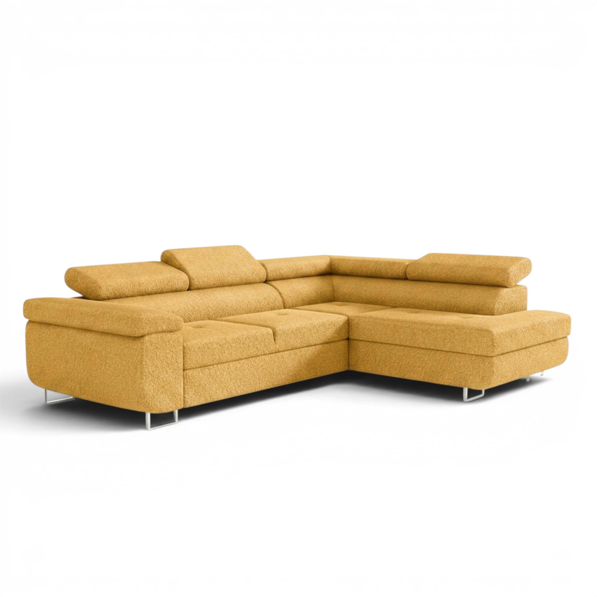 ECKSOFA Jade Mit Schlaffunktion - Gelb, Holzwerkstoff/Textil (275/202cm) - Fun Möbel