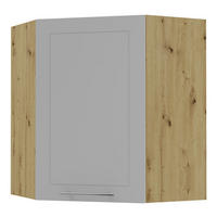 KÜCHENHÄNGESCHRANK Kvantum W10/60 Dust Grey Matt / Eiche Artisan Matt 60 / 60 / 72cm - Eiche Artisan/Grau, Holz/Holzwerkstoff (60/72/60cm) - Feldmann-Wohnen