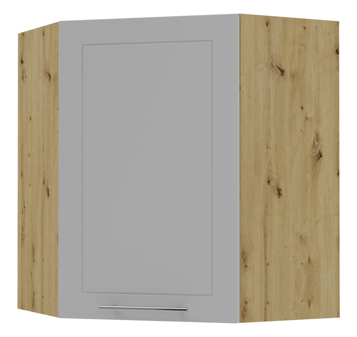 KÜCHENHÄNGESCHRANK Kvantum W10/60 Dust Grey Matt / Eiche Artisan Matt 60 / 60 / 72cm - Eiche Artisan/Grau, Holz/Holzwerkstoff (60/72/60cm) - Feldmann-Wohnen