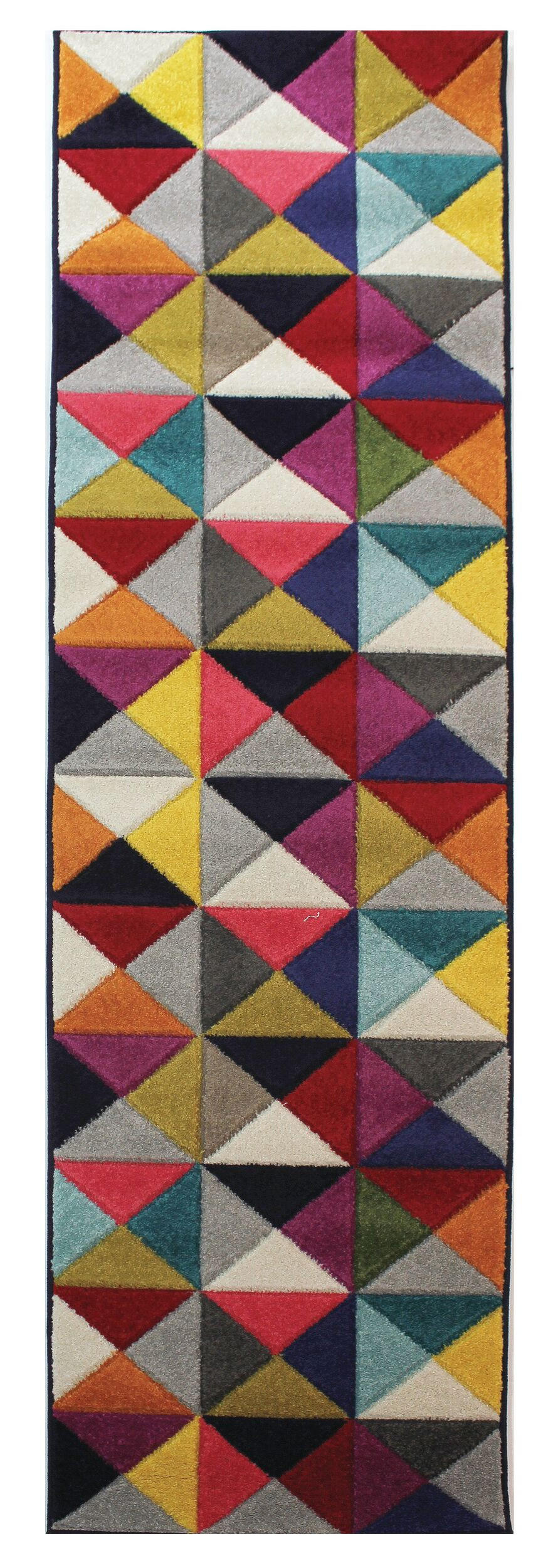 TEPPICH Bunt-Geometrisch-Design, designerstark MEON BEN, Multi 66x300 cm - Multicolor, Textil (66/300cm) - KADIMA DESIGN