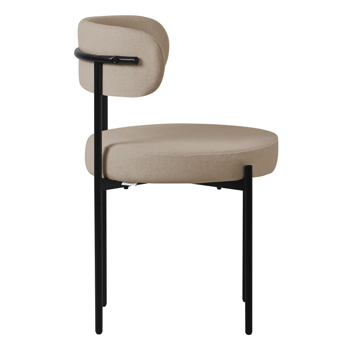 ESSZIMMERSTUHL 6er Set Teddystoff braun - Braun, Metall (53/78/50cm) - ML-DESIGN