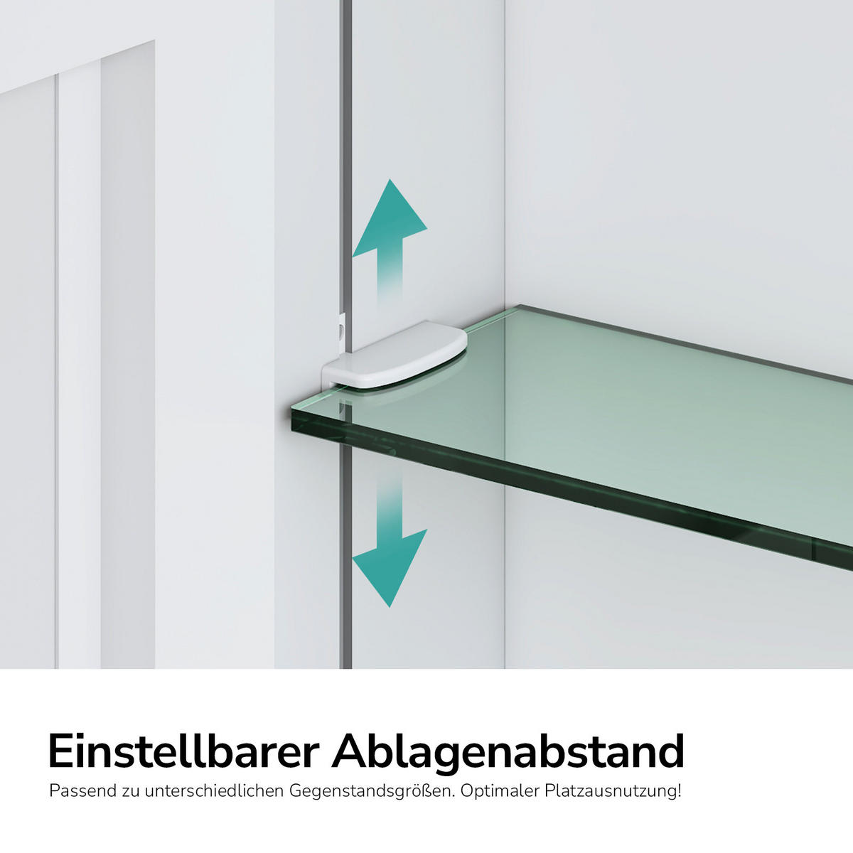 SPIEGELSCHRANK doppeltürig mattweiß 65/80/14,5 cm - Weiß, Glas (80/65/15cm) - EMKE
