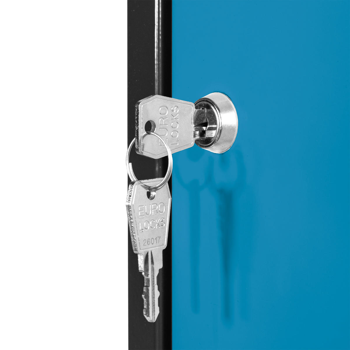 SCHLIESSFACHWÜRFEL 2x Blocky mit Zylinderschloss + 2 Schlüssel 40x40x40cm Anthrazit/Lichtblau - Blau/Anthrazit, Metall (40/40/40cm) - PROREGAL