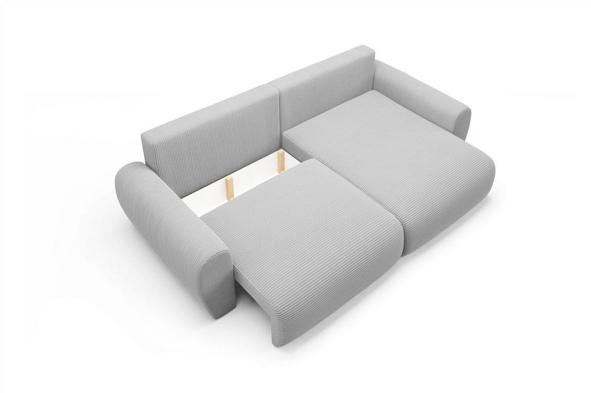 ECKSOFA Galan Mit Schlaffunktion - Weiß, Holzwerkstoff/Textil (153/253cm) - Fun Möbel