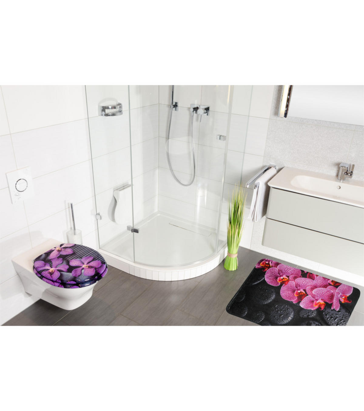 BADTEPPICH Madeira 70 x 110 cm - Lila, Textil (70/110cm) - Sanilo