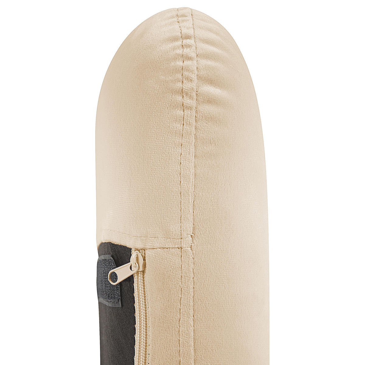 SCHAUKELSESSEL Samtstoff Beige Ellan - Hellbraun/Beige, Textil (71/97/90cm) - Beliani
