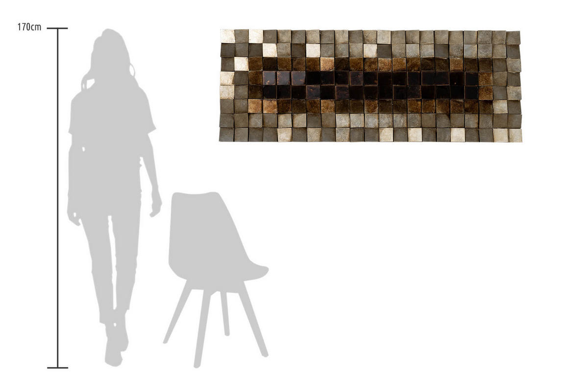 WANDBILD Braun 127/55 cm - Braun, Holz/Kunststoff (8.05/55cm) - KUNSTLOFT