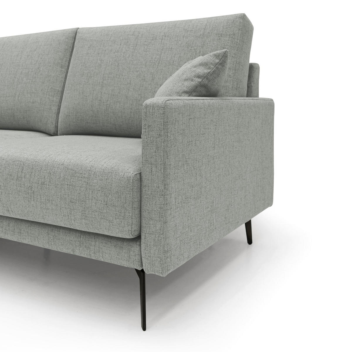LINEARSOFA Saturno - Hellgrau, Textil (140/94/90cm) - Divani.store
