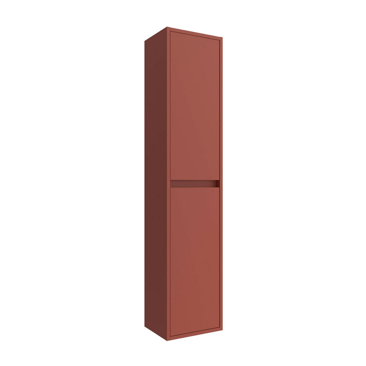 HOCHSCHRANK NOJA 1400 mm Red Satin - Rostfarben/Rot, Holzwerkstoff (30/140/24cm) - Salgar
