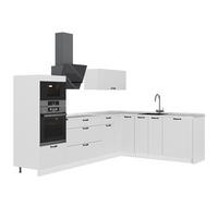 BUCĂTĂRIE PE COLȚ Fame-Line, Casă de țară albă/Alb, 287 x 207 cm fara blat - alb, compozit lemnos (287/153.6/51.6cm) - Vicco