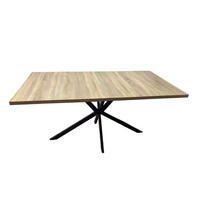 TISCH Inga Braun 8 Personen Ausziehbar Aus Holz - Braun, Metall (160/90/76cm) - Concept Usine