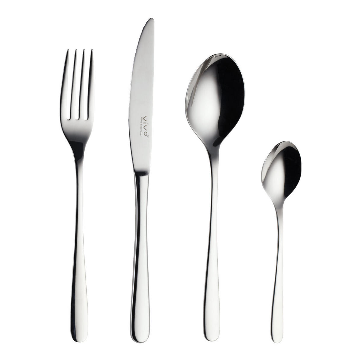 TAFELBESTECK New Fresh Basic silber 24er Set - Silberfarben, Metall - vivo | Villeroy & Boch Group