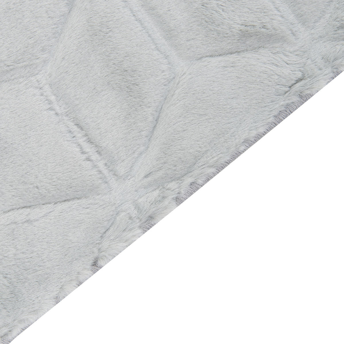 SHAGGY-KUNSTFELLTEPPICH Thatta 230/160 cm - Grau, Kunststoff (160/230cm) - Beliani