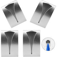 HANDTUCHSTANGE , 4er-Set Küchenhandtuchhaken - Silberfarben, Metall (8/2.3/7.8cm) - BELZ