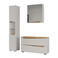 BADMÖBEL-SET Marelle, Weiß/Artisan-Eiche, 3 Teile - Weiß/Eiche Artisan, Holzwerkstoff (100/57.5/35cm) - Vicco