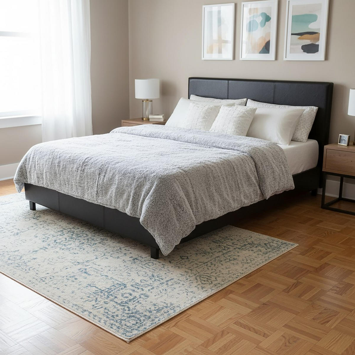 DOPPELBETT ATLANTA / 140x190 - Schwarz - Schwarz, Holzwerkstoff (140/190cm) - Weber Industries