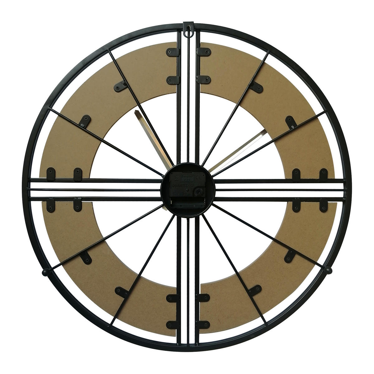 WANDUHR Schwarz 5/50/50 cm - Schwarz, Holzwerkstoff (5/50/50cm) - Mobili Rebecca