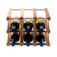 WEINREGAL Vinotega Mod Metal 22,5x32,5x24,5 cm 3x2 Flaschen Massives Kiefernholz Braun Geölt - Braun, Holz (32.5/22.5/24.5cm) - PROREGAL