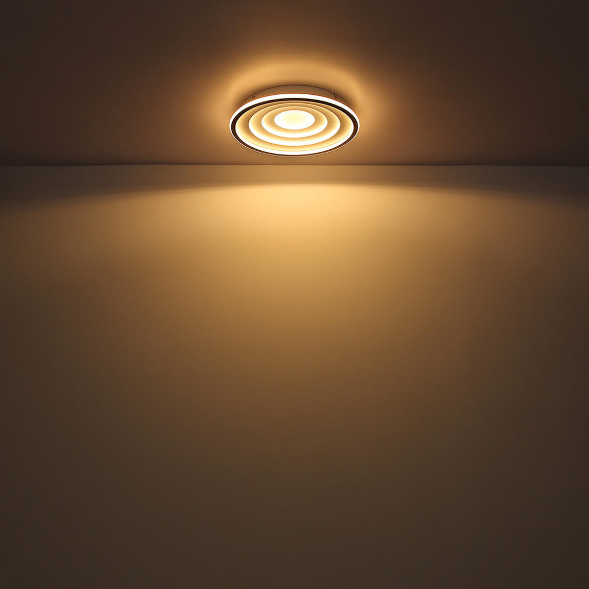 LED DECKENLEUCHTE Metall Weiß D 40 cm - Weiß, Metall (40/40/5.7cm) - Globo Lighting