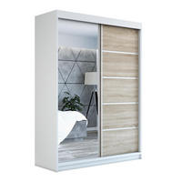 SCHWEBETÜRENSCHRANK 180 CM GAP Farbe: Weiß / sonoma - Weiß/Braun, Holzwerkstoff (180/215/59.5cm) - A&J MöbelLand