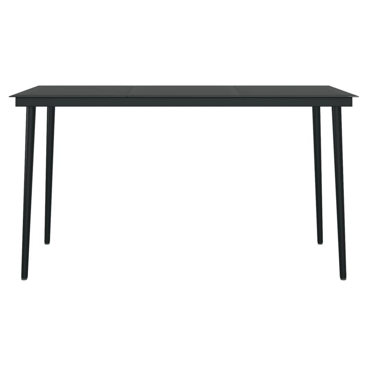 GARTENTISCH Tischrod 70/74/140 cm - Schwarz, Naturmaterialien (140/70/74cm) - ZMH