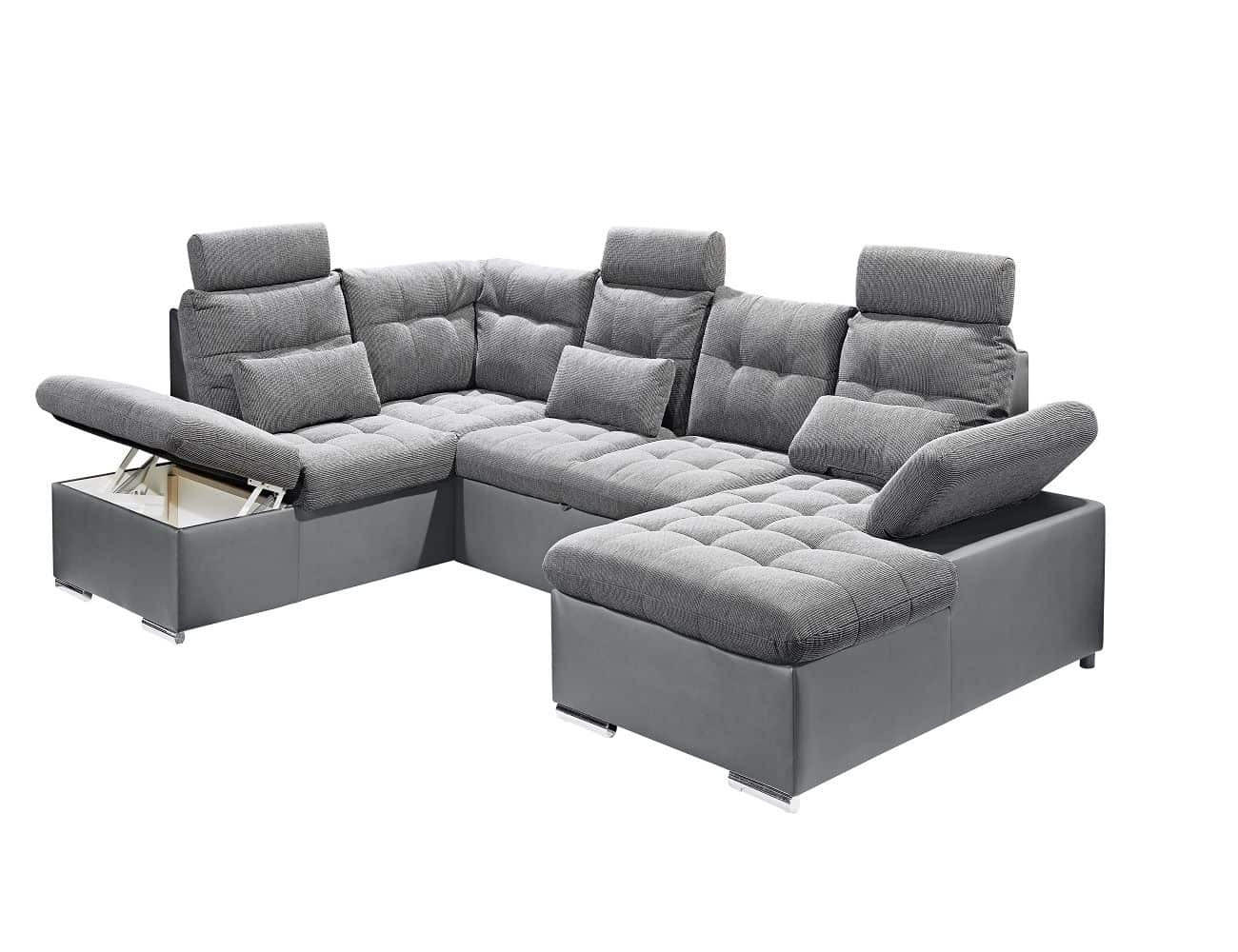 ed exciting design Wohnlandschaft Grau 324x104x218 cm