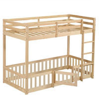 ETAGENBETT Holzbett 90x200 Natur - Naturfarben, Holz (90/200cm) - ComfortXL