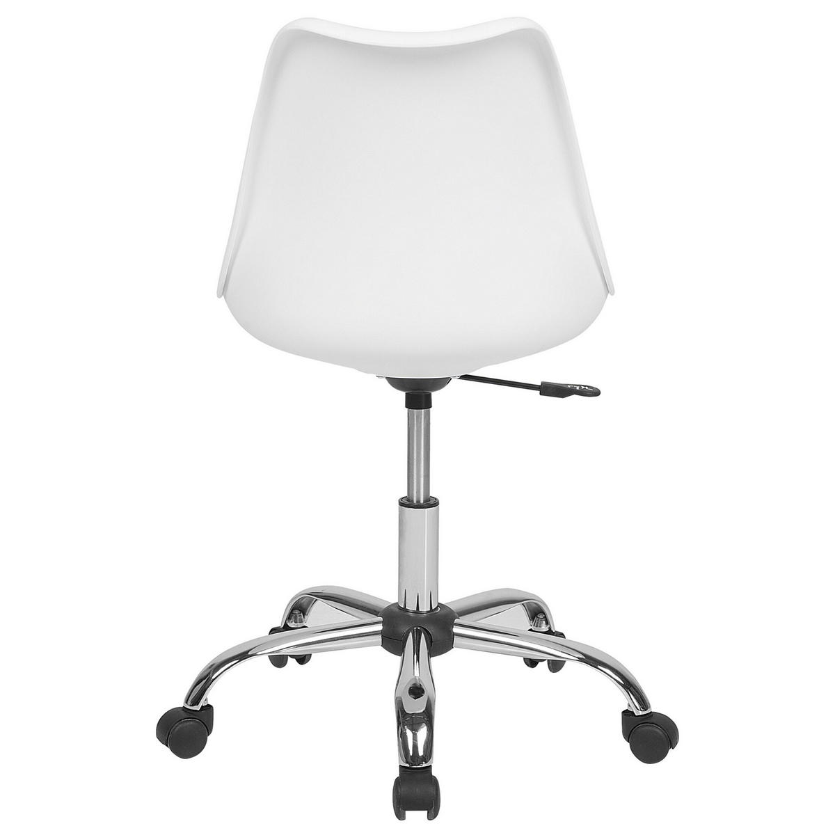 BÜRODREHSTUHL Kunststoff Weiß/Gold Dakota II - Weiß, Kunststoff/Textil (60/79/60cm) - Beliani