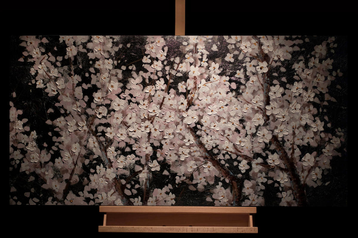 ÖLGEMÄLDE 120/60 cm - Weiß, Holz/Textil (1.7/60cm) - KUNSTLOFT