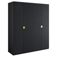 DREHTÜRENSCHRANK VIDIS - Schwarz, Holzwerkstoff (180/209/59cm) - KONSIMO®