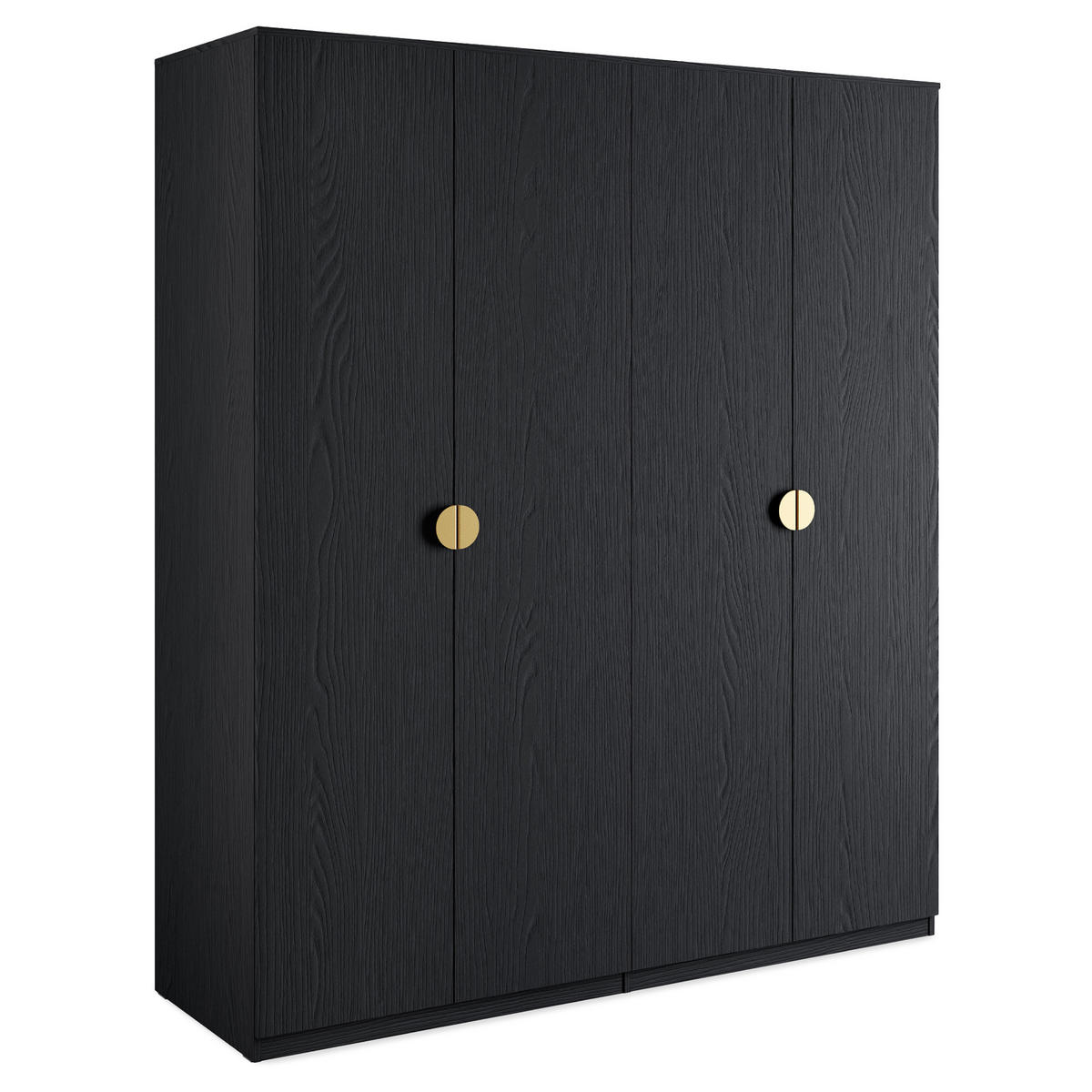 DREHTÜRENSCHRANK VIDIS - Schwarz, Holzwerkstoff (180/209/59cm) - KONSIMO®