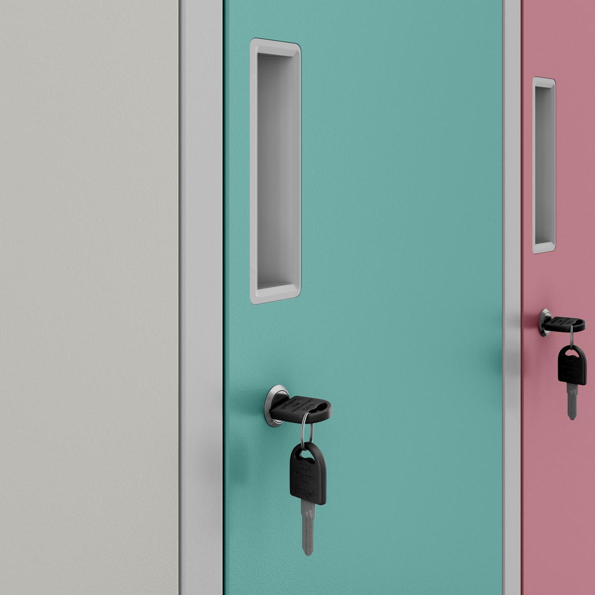 ARBEITSSCHUTZ-KLEIDERSCHRANK IGOR 185x90x45 cm - Pastellblau/Rosa, Metall (90/185/45cm) - Jan Nowak