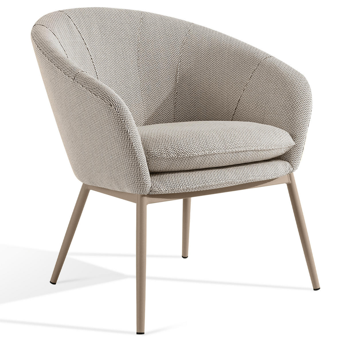 GARTENSESSEL SOLIS Loungesessel, - Braun, Textil/Metall (69/76/66cm) - KONSIMO®