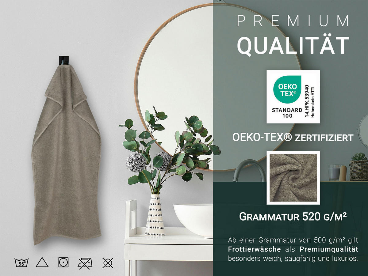 HANDTÜCHER, 6er-Set, 50x100 cm, 100% Baumwolle, Braun - Fango, Textil (50/100cm) - Zollner