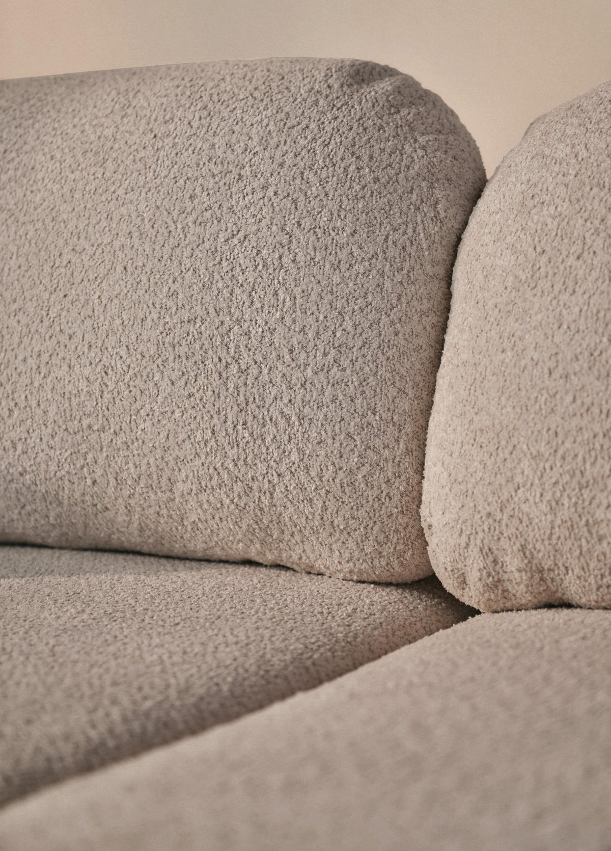 ROHOVÁ pohovka Tvoya, béžovošedé bouclé - černá/šedohnědá, textil/plast (175/267cm) - Selsey
