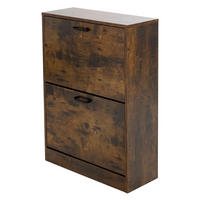 SCHUHSCHRANK - Dunkelbraun, Holzwerkstoff (24/84/60cm) - ML-DESIGN