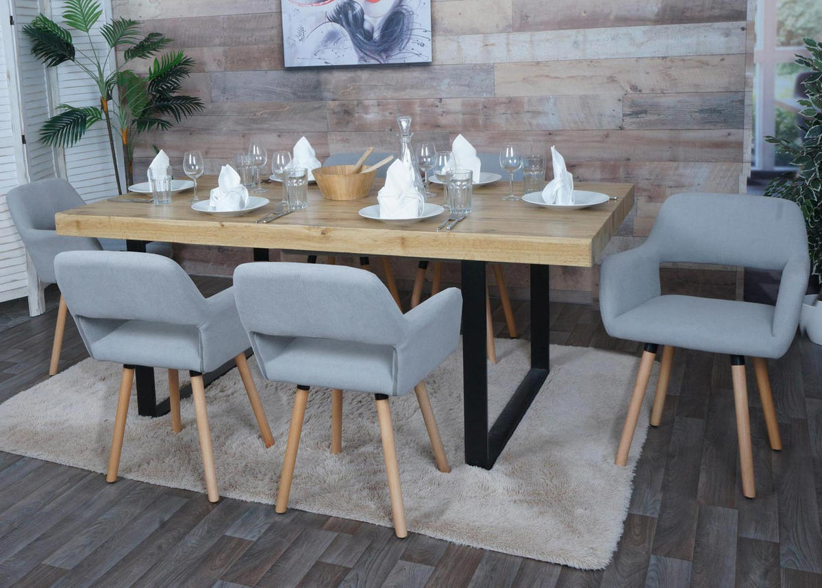 ESSZIMMERSTUHL Hellgrau - Hellgrau, Textil (56/80/53cm) - MCW