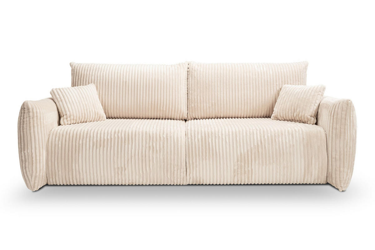 SOFA Hallora - Weiß (Tilia 01) - Weiß, Holzwerkstoff (240/88/108cm) - Möblo