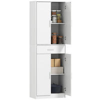 HIGHBOARD DE-08657 3-stufig verstellbare Regale Weiß - Weiß, Holzwerkstoff (35/180/60cm) - ComfortXL