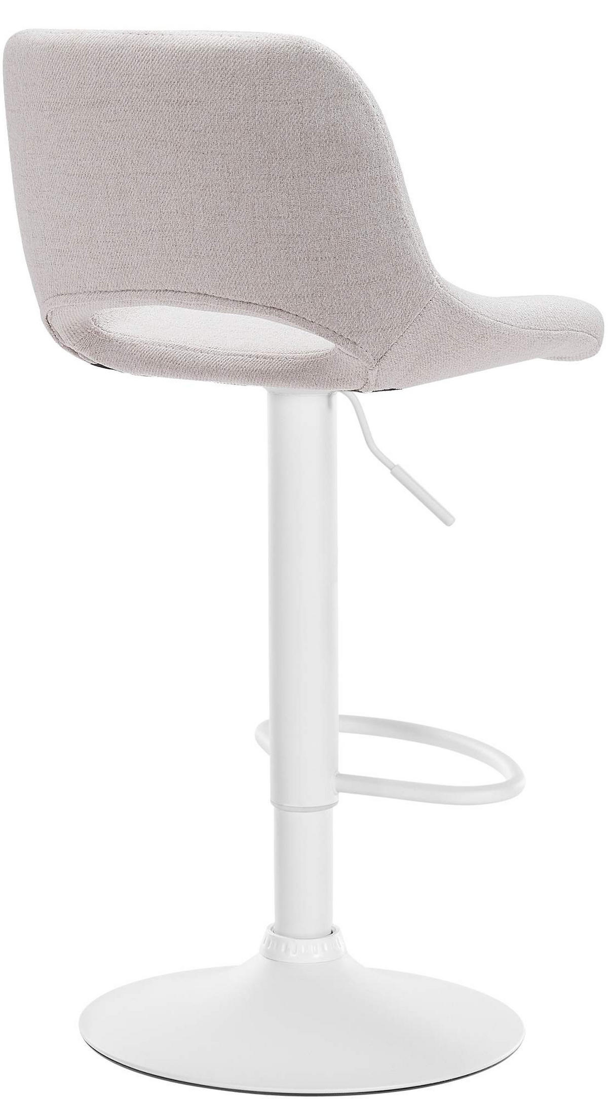 BARHOCKER 2er Set Stoff creme - Creme/Weiß, Textil/Metall (42/86/46cm) - CLP