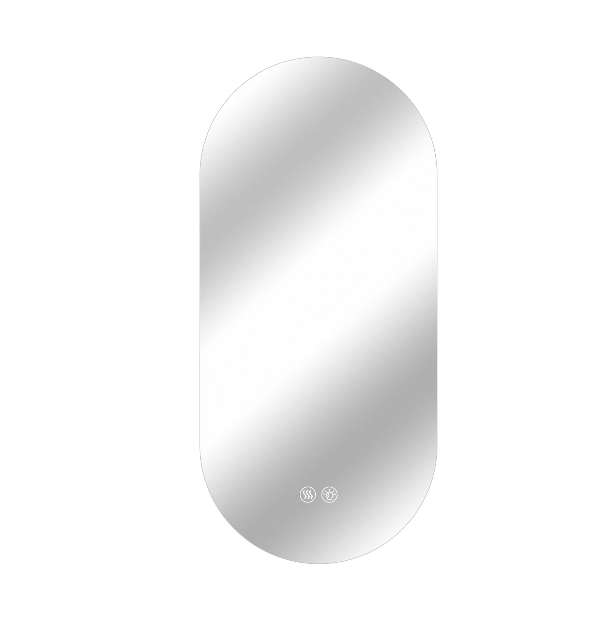 LED Badezimmerspiegel 60x120x3cm,Silber mit 3 Lichtfarben, Entspiegelung & zwei Anschlussarten - Silberfarben, Glas (3/120/60cm) - Modfu