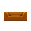 SOFA Ruby aus Samt gelb 2 Sitzplätze - Gelb, Textil (93/69/174cm) - Micadoni
