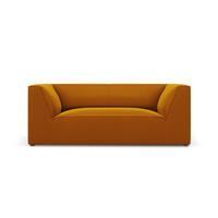 SOFA Ruby aus Samt gelb 2 Sitzplätze - Gelb, Textil (93/69/174cm) - Micadoni
