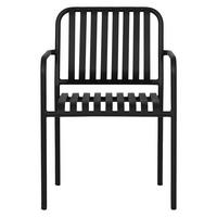 GARTENSTUHL 2er Set Schwarz - Schwarz, Holzwerkstoff (57/83/63cm) - ebuy24